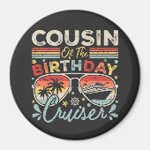 Neef van de Verjaardag Cruiser Vacation Circle Magneet (Voorkant)