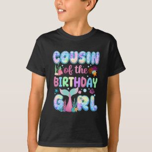 Neef Van De Verjaardag Meermin Meisje Familie Matc T-shirt