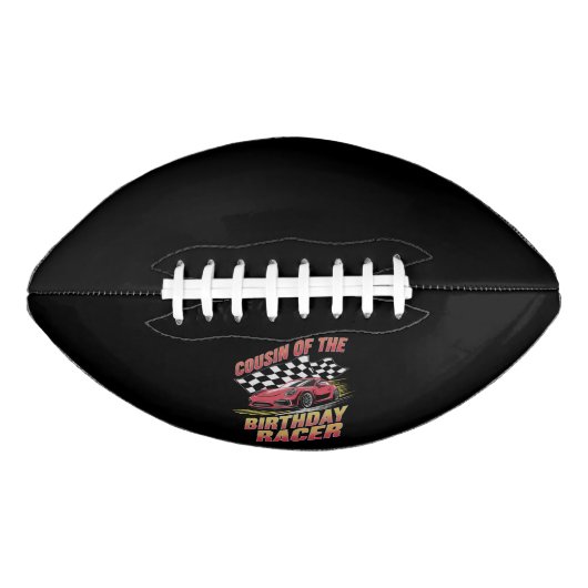 Neef van de verjaardag racer racen familie partij american football (Voorkant)