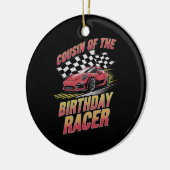 Neef van de verjaardag racer racen familie partij keramisch ornament (Links)