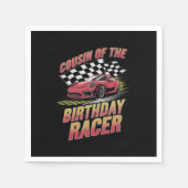Neef van de verjaardag racer racen familie partij servet (Voorkant)