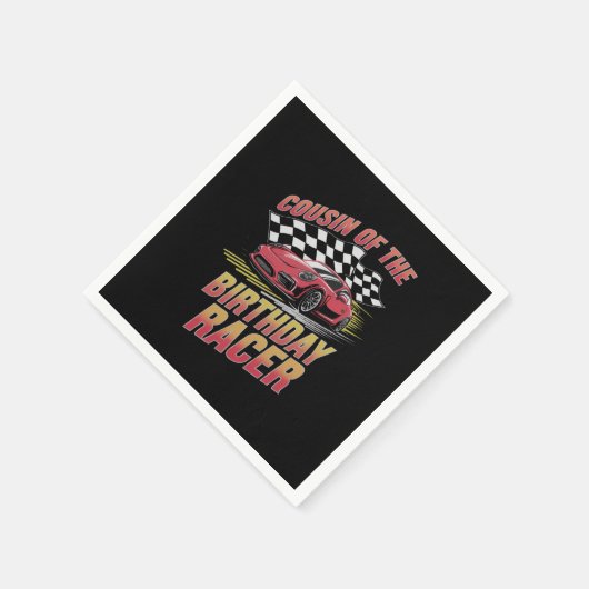 Neef van de verjaardag racer racen familie partij servet (Hoek)