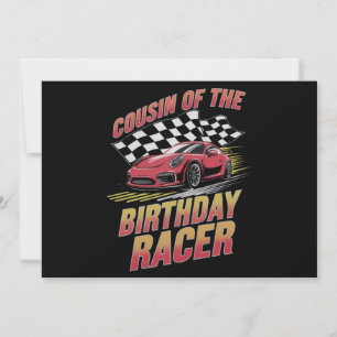 Neef Van De Verjaardag Racer Rennende Familie Fees Kaart