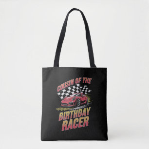 Neef Van De Verjaardag Racer Rennende Familie Fees Tote Bag