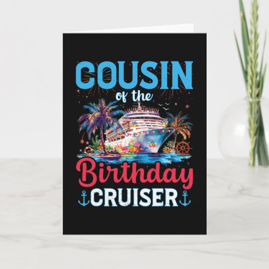 Neef van de verjaardagscruiser Grappige cruise-ver Kaart (Voorkant)
