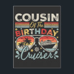 Neef van de verjaardagscruiser-vakantie briefkaart<br><div class="desc">Neef van de verjaardagscruiser-vakantie Funny Crew Grafisch ontwerp Cadeau Standaard ansichtkaart Klassieke Collectie.</div>