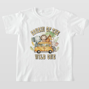 Neef van de wilde jongens safari dieren t-shirt