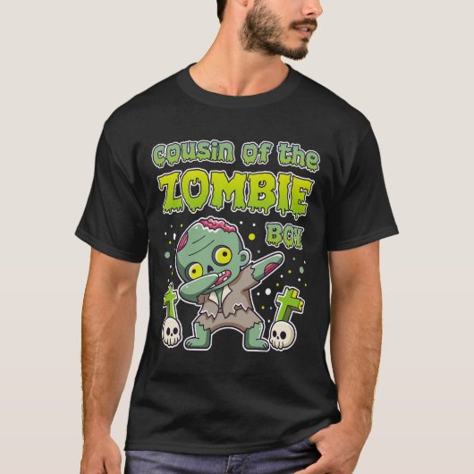 Neef van de Zombie Boy Zombie Lover 9e verjaardag T-shirt (Voorkant)