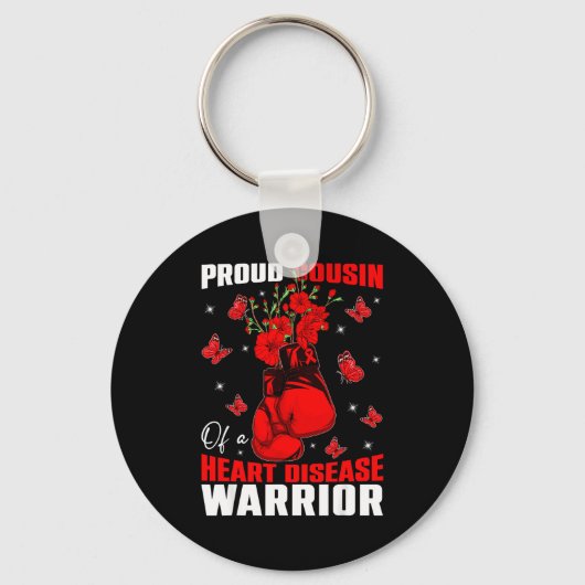 Neef van een hartkrijger Hartziekte bewustzijn Sleutelhanger (Voorkant)