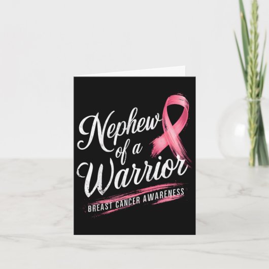 Neef van een krijger borstkanker bewustzijn kaart (Voorkant)