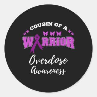 Neef van een krijger overdosis bewustzijn ronde sticker