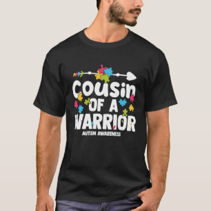 Neef van een krijgers autisme familie puzzel bewus t-shirt