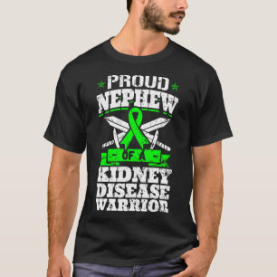 Neef van een strijder voor nierziekte of nierziekt t-shirt