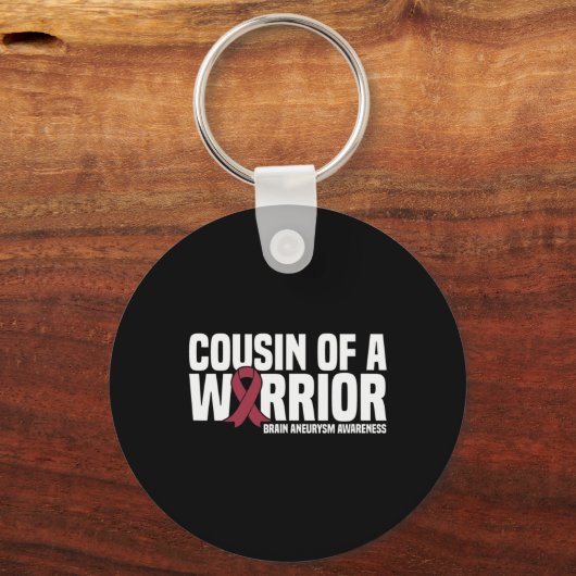 Neef van een Warrior Brain Aneurysm Awareness Sleutelhanger (Voorkant)