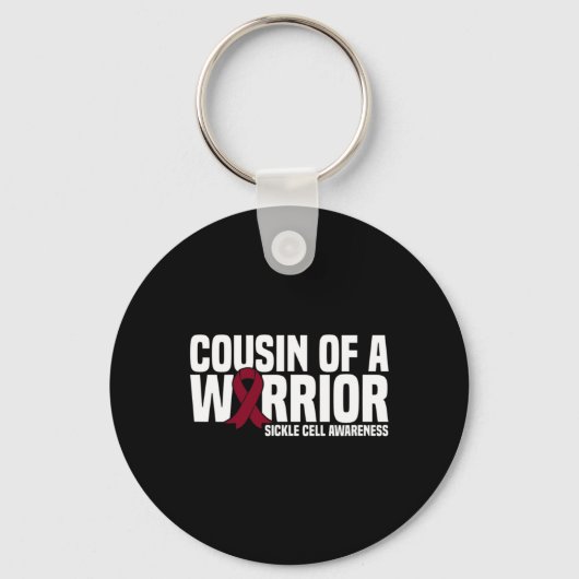 Neef van een Warrior Sickle Cell Awareness Sleutelhanger (Voorkant)