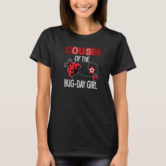 Neef van het meisje van de kinderdag Ladybug Birth T-shirt (Voorkant)