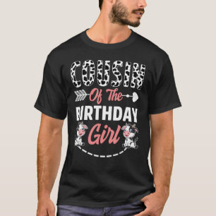 Neef van het verjaardagsmeisje Koe verjaardag Boer T-shirt