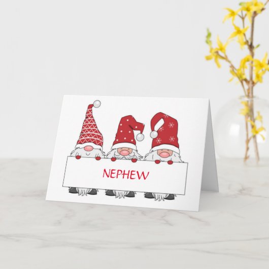 **NEEF** VAN KERSTELFJES VOOR KERSTKAART KAART (Gele Bloem)