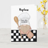 neef verjaardag grillige kabouter bakker bakken kaart (Gele Bloem)