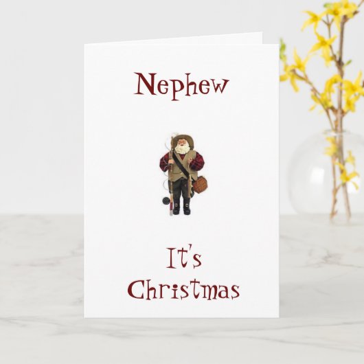 ** NEEF** VROLIJK KERSTFEEST VAN DE VISSENDE KERST KAART (Gele Bloem)