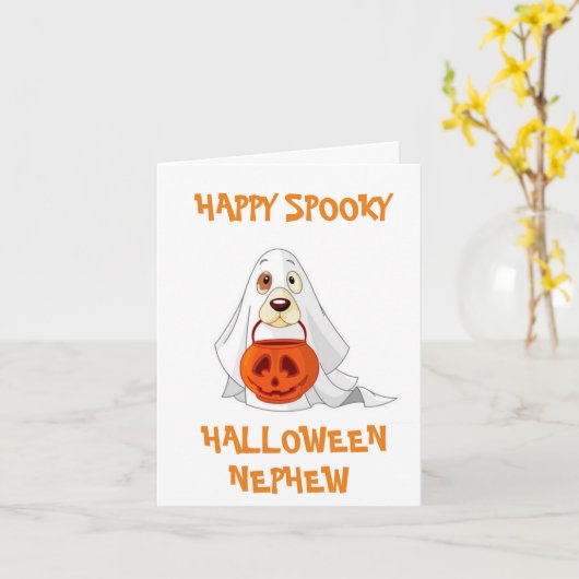 **NEEFJE** HEB EEN VROLIJKE EN SPOOKACHTIGE HALLOW KAART (Gele Bloem)