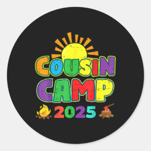 Neefjes Kamp 2025 Familie Vakantie Zomer Kamperen Ronde Sticker