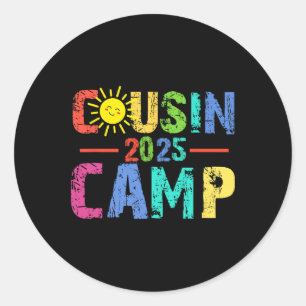 Neefjes Kamp 2025 Kamperen Kampvuur Zomer Vakantie Ronde Sticker