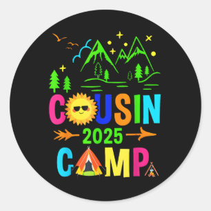 Neefjes Kamp 2025 Kamperen Kampvuur Zomer Vakantie Ronde Sticker