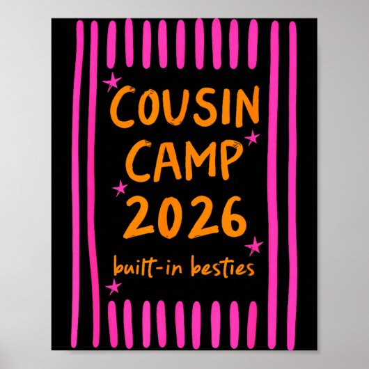 Neefjes kamp 2026 ingebouwde beste vrienden kamper poster (Voorkant)