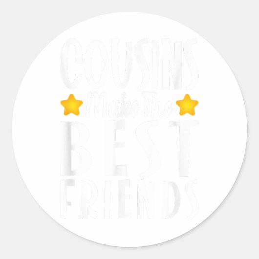 Neefjes maken de beste vrienden grappig shirt meis ronde sticker (Voorkant)