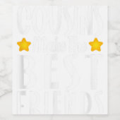 Neefjes maken de beste vrienden grappig shirt meis wijn etiket (Enkel label)