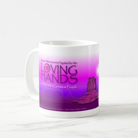 Neef's Loving Hands Paarse Mok (Voorkant links)