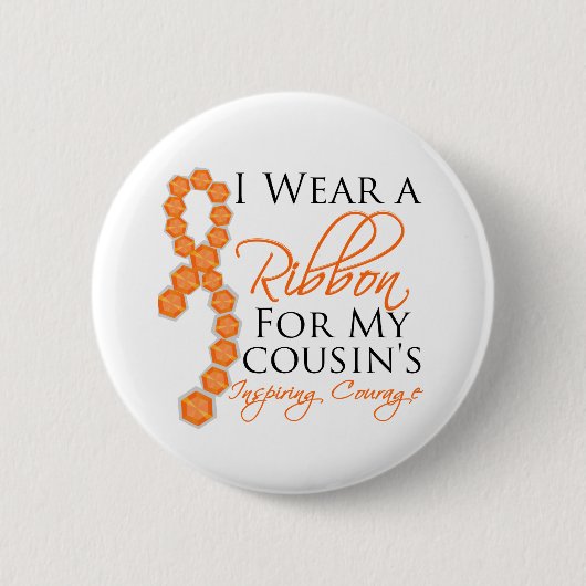Neef's prikkelende moed - Leukemie Ronde Button 5,7 Cm (Voorkant)
