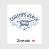 Neef's strand, NC de zomer die ik  maakte Sticker (Vel)