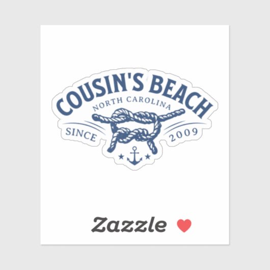 Neef's strand, NC de zomer die ik  maakte Sticker (Vel)