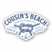 Neef's strand, NC de zomer die ik  maakte Sticker (Voorkant)