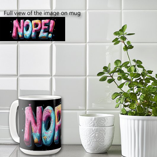 NEEJ Grappige Kleurrijke Tekst Koffiemok
