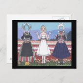 Neeltje of the Netherlands Paper Doll Briefkaart (Voorkant / Achterkant)