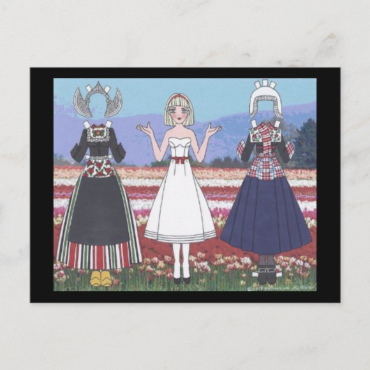 Neeltje of the Netherlands Paper Doll Briefkaart (Voorkant)