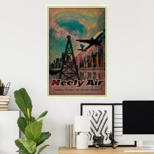 Neely Air logo poster, GROOT Poster (Thuiskantoor)