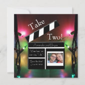 Neem 2 bewaar de datum twinkel licht feest feestdagenkaart (Voorkant)