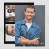 Neem 2 Hollywood Acteur Talent Promo Comp Kaart (Voorkant / Achterkant)