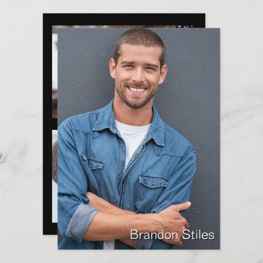 Neem 2 Hollywood Acteur Talent Promo Comp Kaart (Voorkant / Achterkant)