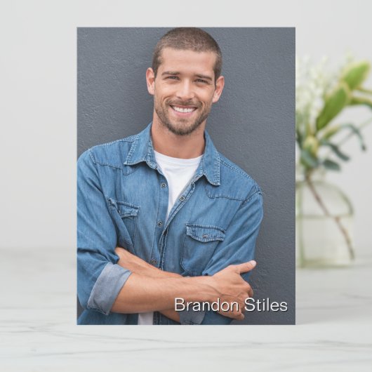 Neem 2 Hollywood Acteur Talent Promo Comp Kaart (Staand voorkant)