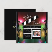 Neem 2 save the date twinkel licht feest feestdagenkaart (Voorkant / Achterkant)
