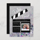 Neem 2 sparen de datum glitter en de ster save the date (Voorkant / Achterkant)