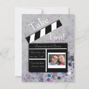 Neem 2 sparen de datum glitter en de ster save the date