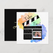 Neem 2 sparen de datum regenboogwolk feestdagenkaart (Voorkant / Achterkant)