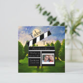 Neem 2 sparen de datum van het indrukwekkende moon feestdagenkaart (Staand voorkant)