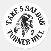 Neem 5 ronde Sticker